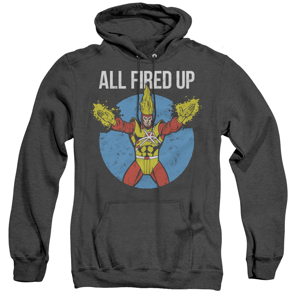 Justice League Of America Firestorms Party Heather Mens Hoodie Black Officially Licensed