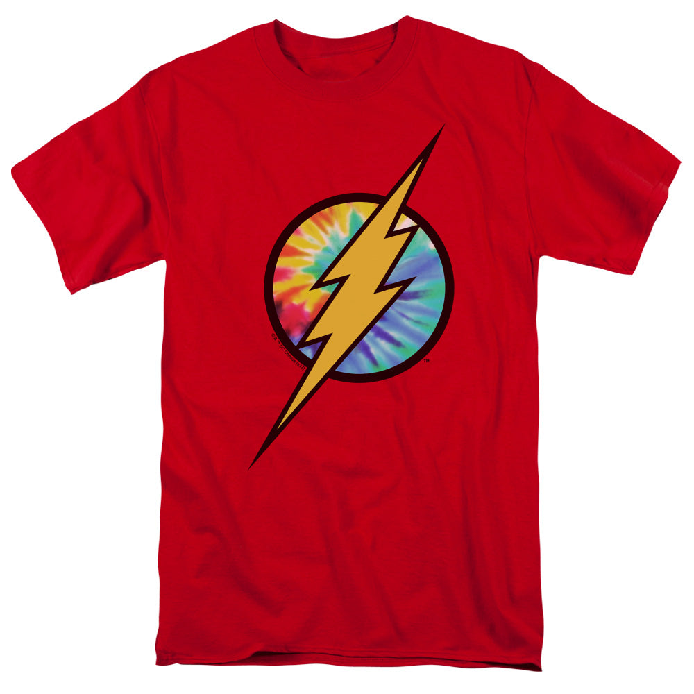 Dc Flash Tie Dye Flash Logo Mens T Shirt Red Officially Licensed