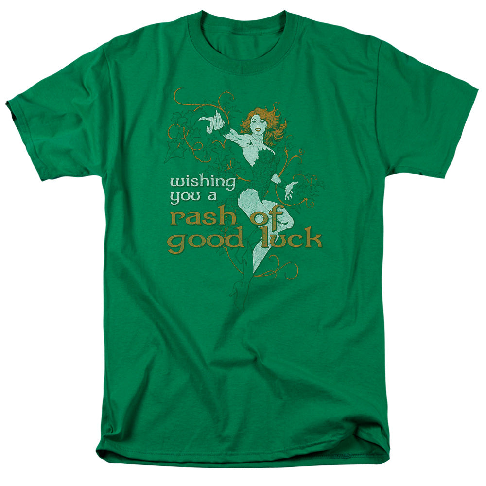 Justice League Of America Rash Of Good Luck Mens T Shirt Kelly Green Officially Licensed