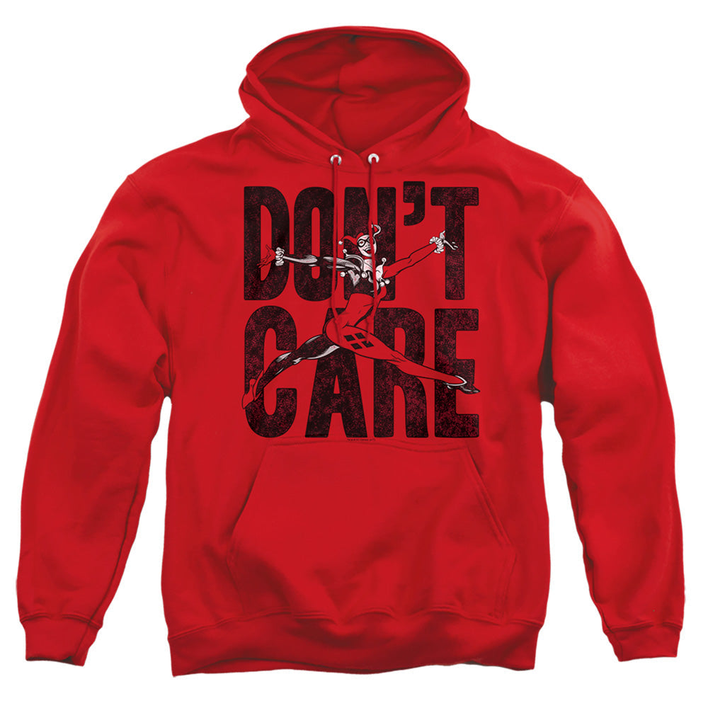 Justice League Of America Don’T Care Mens Hoodie Red Officially Licensed