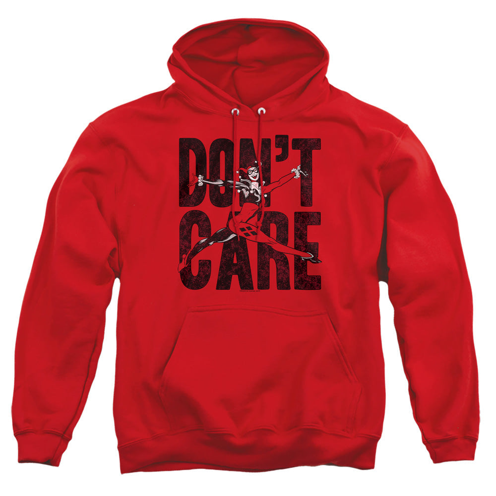 Justice League Of America Don’T Care Mens Hoodie Red Officially Licensed