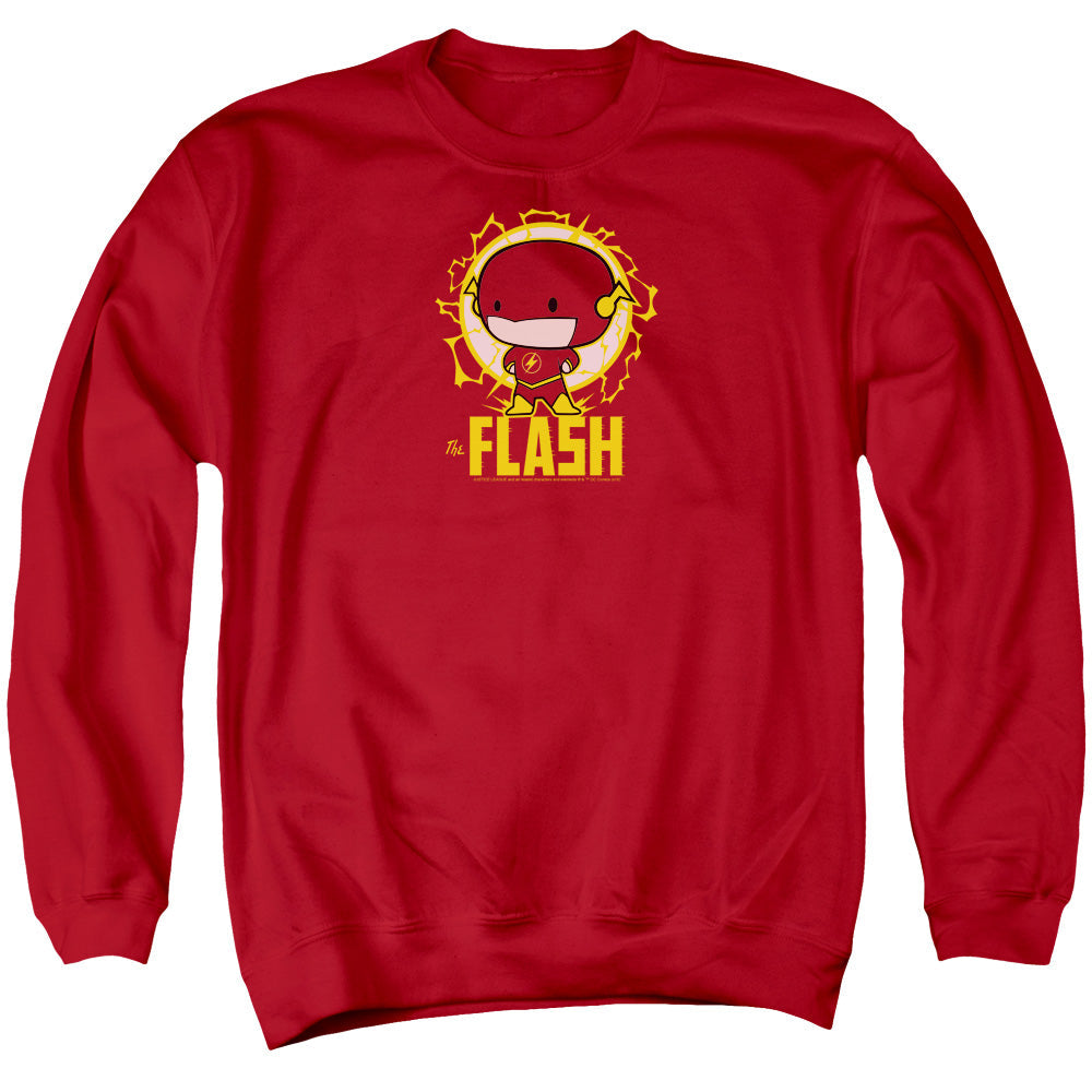 Dc Flash Flash Chibi Mens Crewneck Sweatshirt Red Officially Licensed
