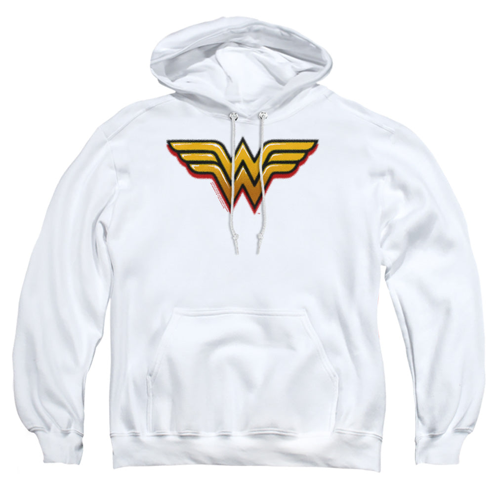 Dc Wonder Woman Airbrush Ww Mens Hoodie White Officially Licensed