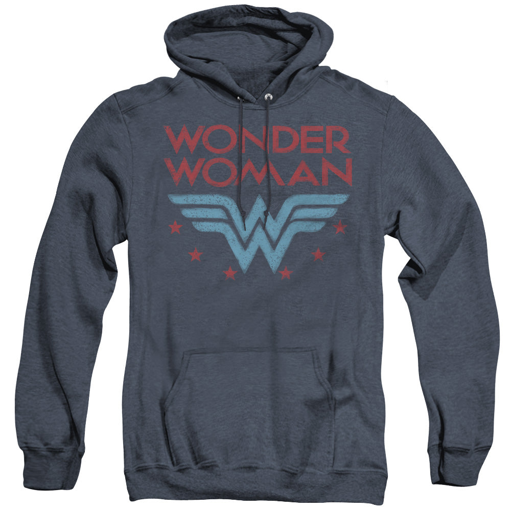 Dc Wonder Woman Wonder Stars Heather Mens Hoodie Navy Officially Licensed