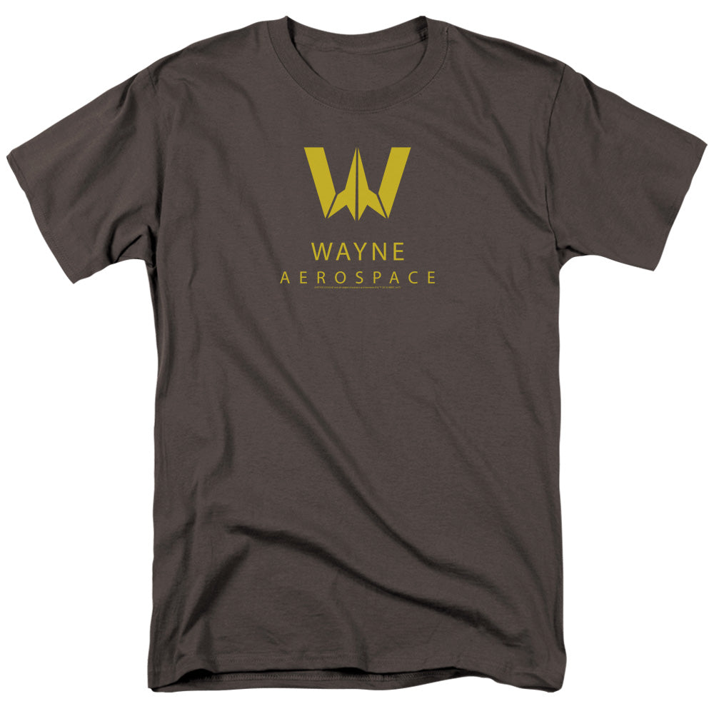 Justice League Movie Wayne Aerospace Mens T Shirt Charcoal Officially Licensed