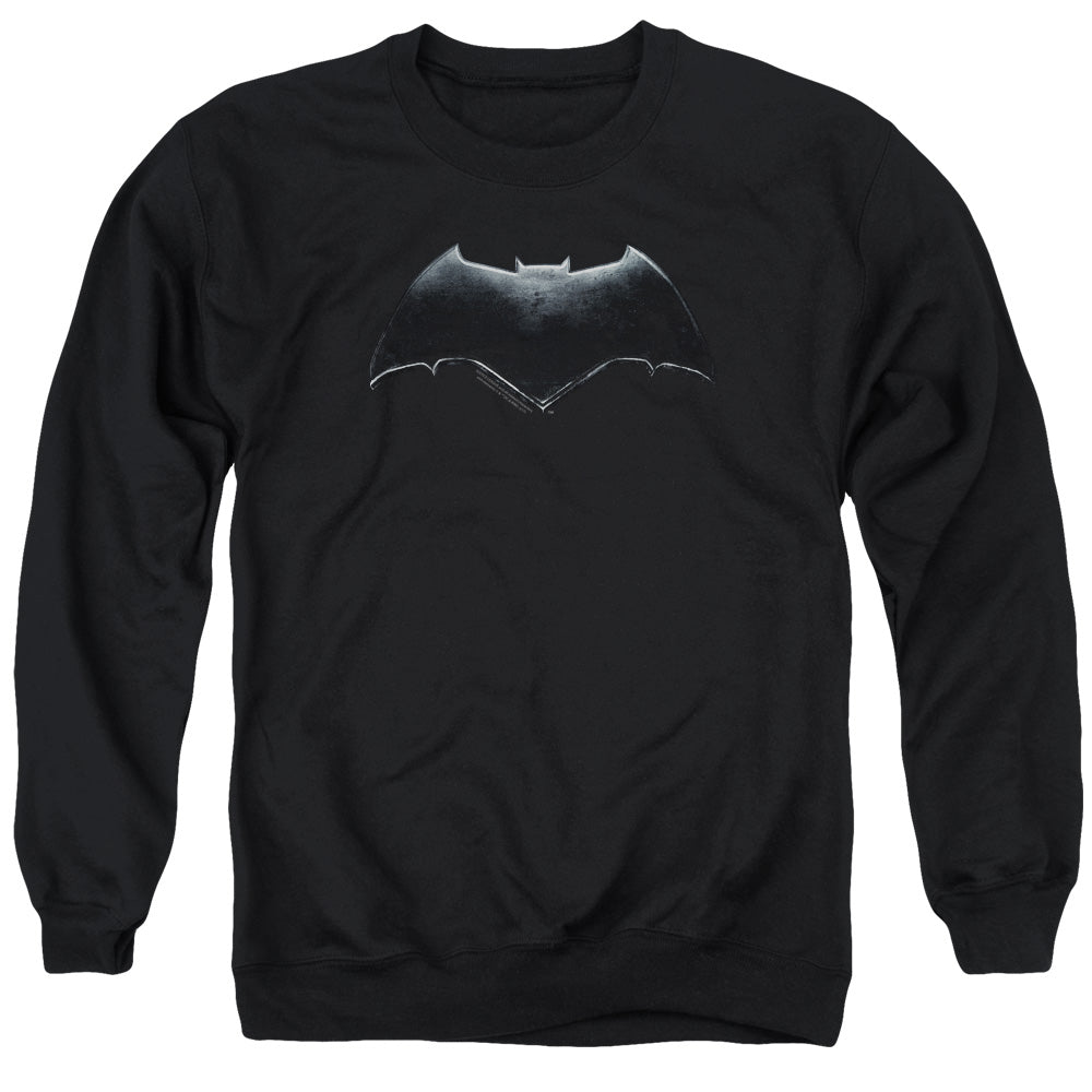Justice League Movie Batman Logo Mens Crewneck Sweatshirt Black Officially Licensed