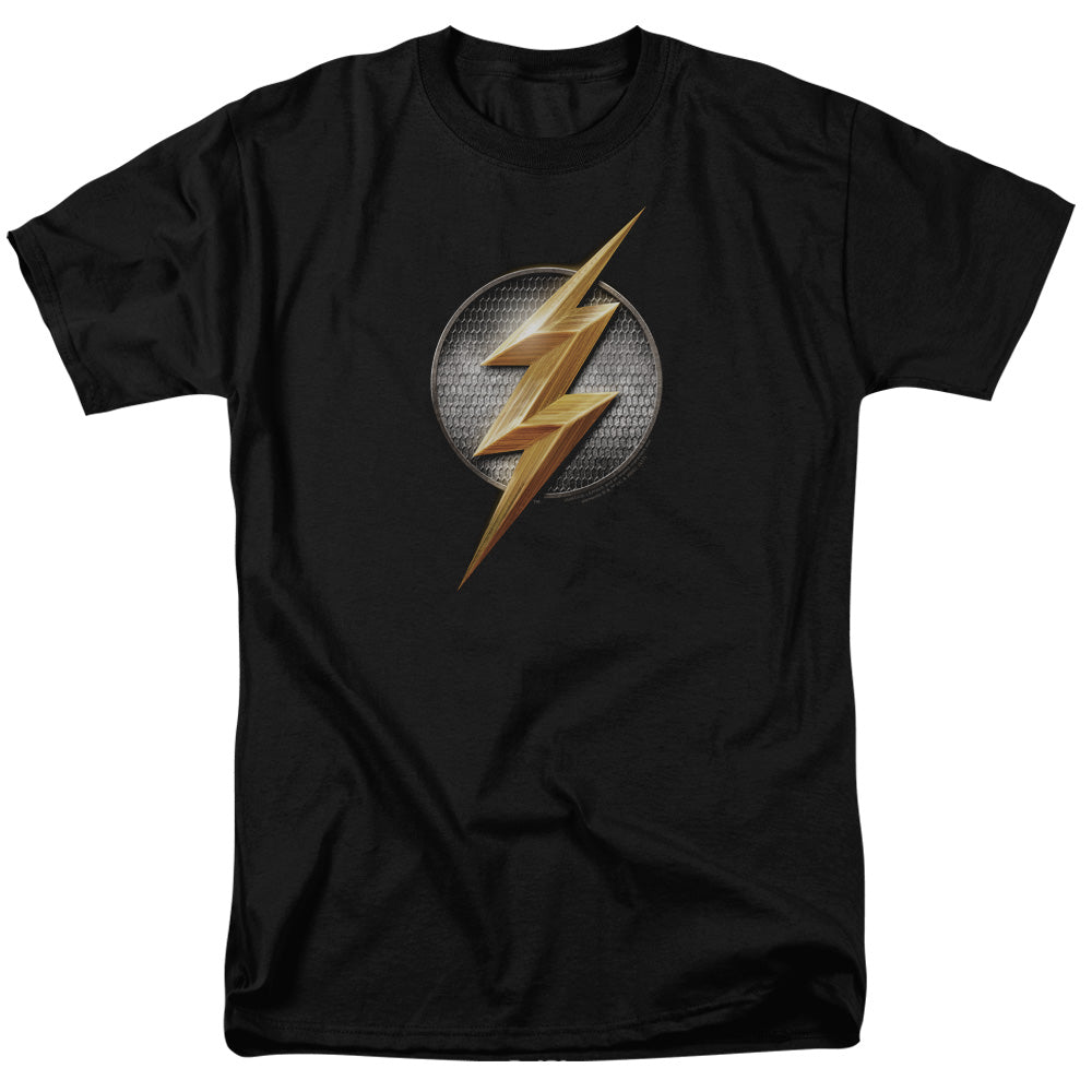 Justice League Movie Flash Logo Mens T Shirt Black Officially Licensed