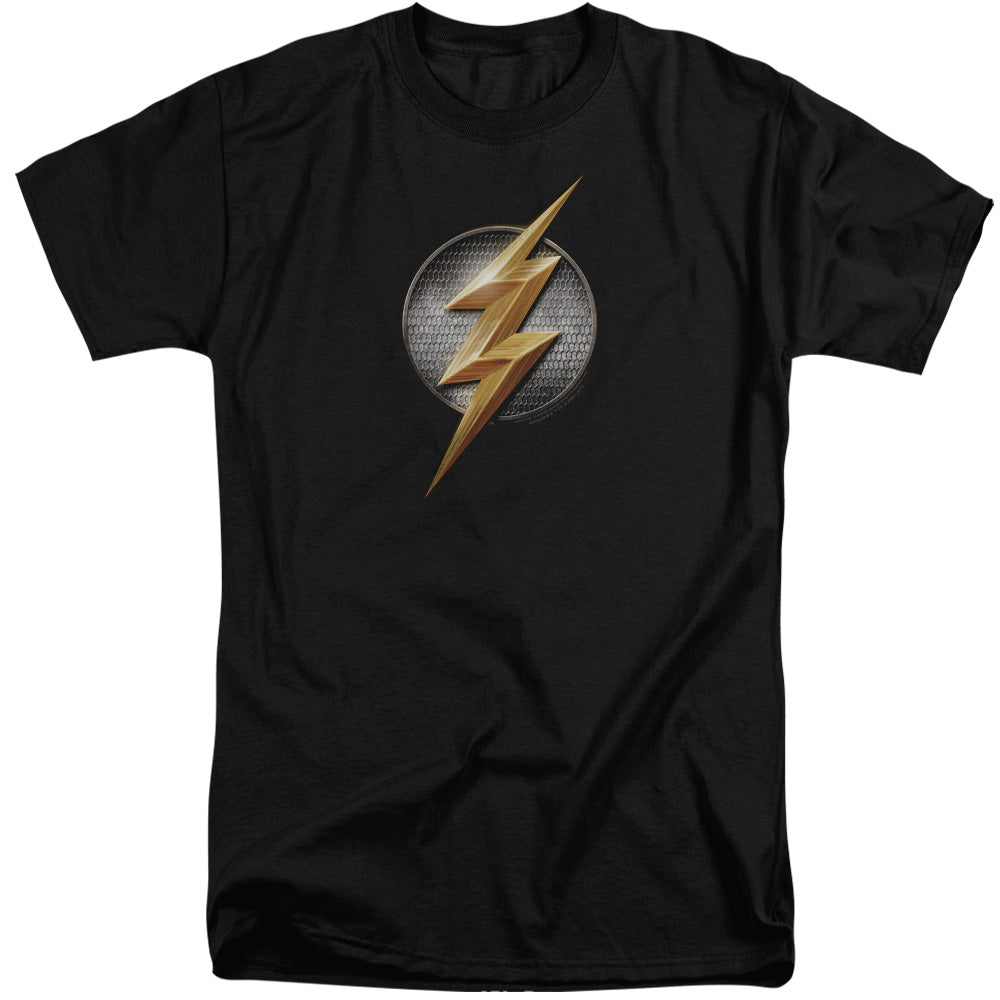 Justice League Movie Flash Logo Mens Tall T Shirt Black Officially Licensed
