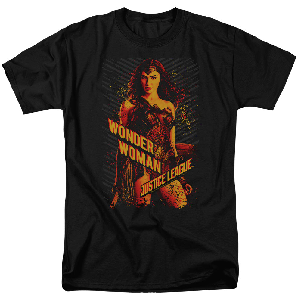 Justice League Movie Wonder Woman Mens T Shirt Black Officially Licensed