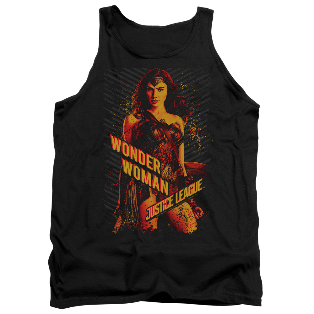 Justice League Movie Wonder Woman Mens Tank Top Shirt Black Officially Licensed