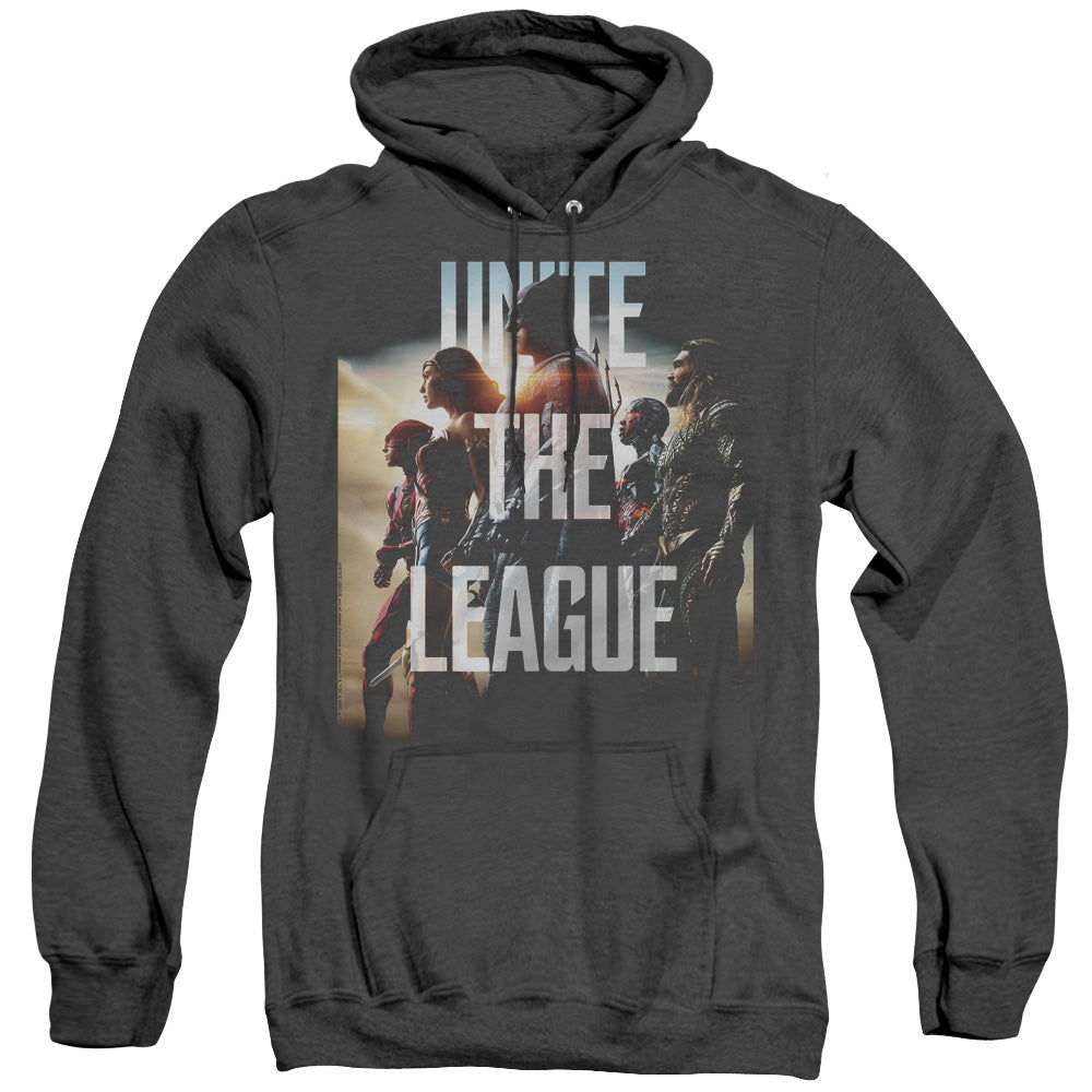 Justice League Movie Dawn Mens Heather Hoodie Black Officially Licensed