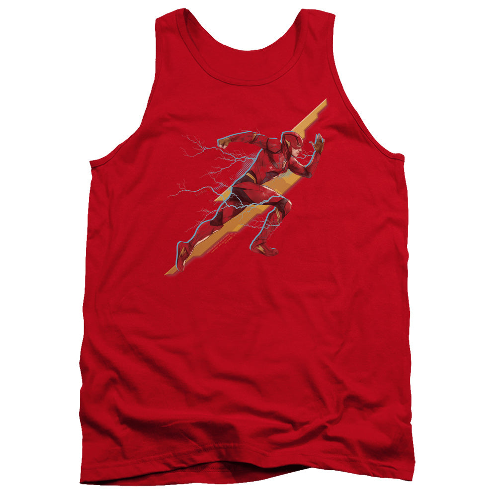 Justice League Movie Flash Forward Mens Tank Top Shirt Red Officially Licensed