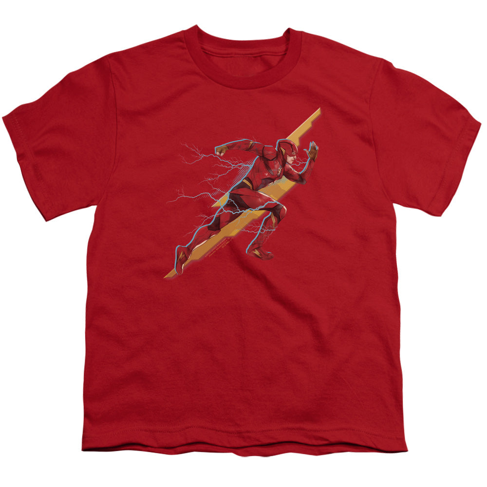 Justice League Movie Flash Forward Kids Youth T Shirt Red Officially Licensed