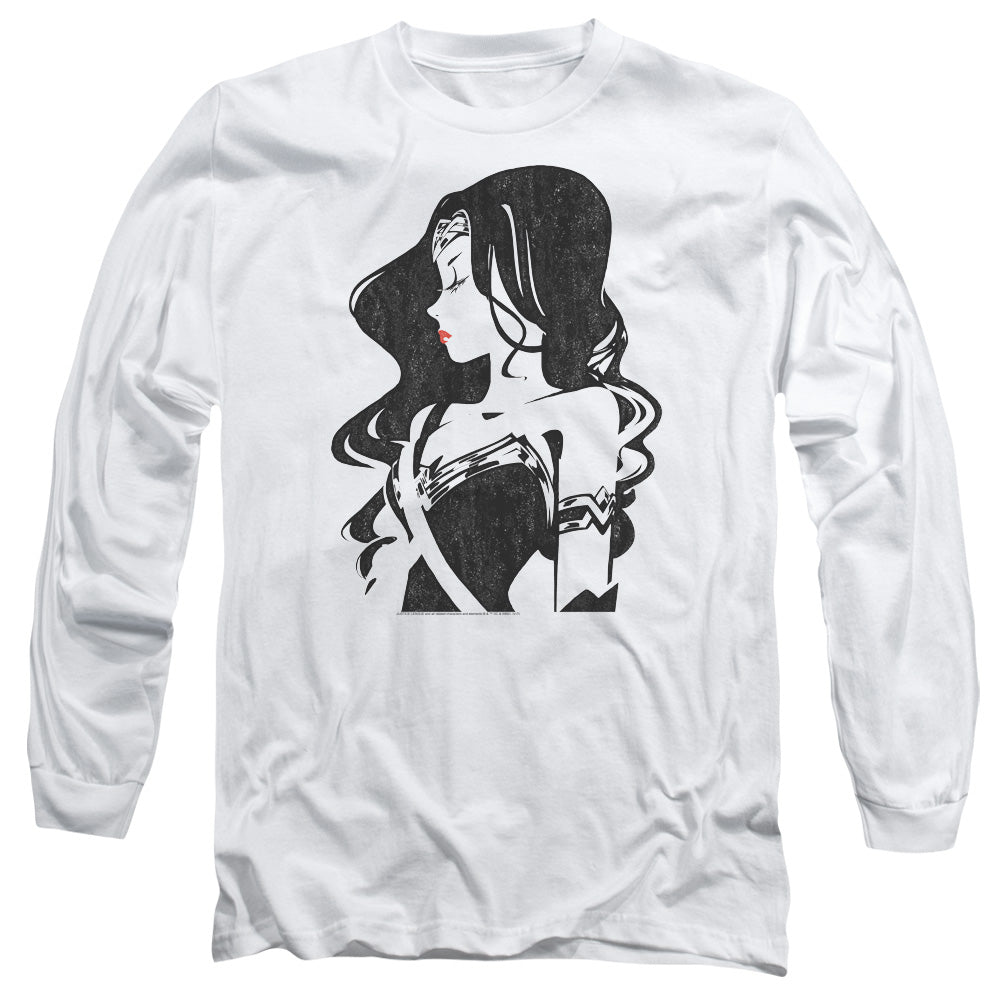 Justice League Movie Profile Mens Long Sleeve Shirt White Officially Licensed Officially Licensed