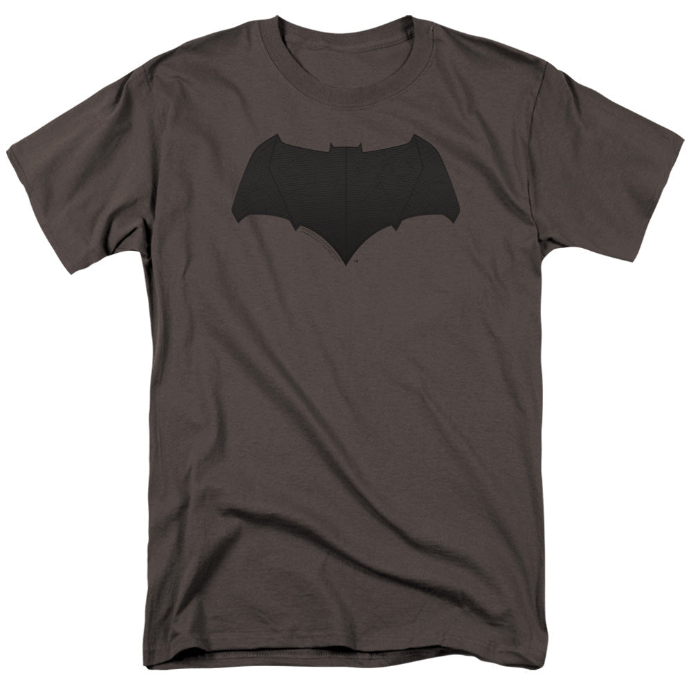 Justice League Movie Batman Logo Mens T Shirt Charcoal Officially Licensed