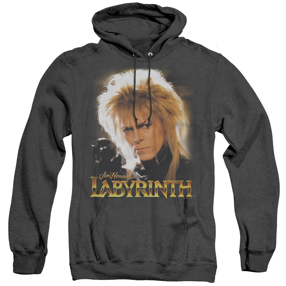 Labyrinth Jareth Mens Heather Hoodie Black Officially Licensed