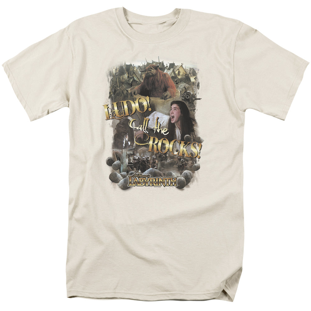 Labyrinth Call The Rocks Mens T Shirt Cream Officially Licensed