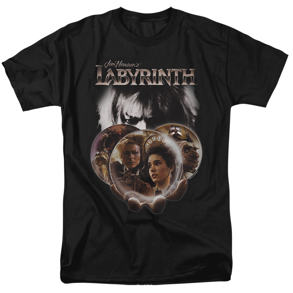 Labyrinth Globes Mens T Shirt Black Officially Licensed