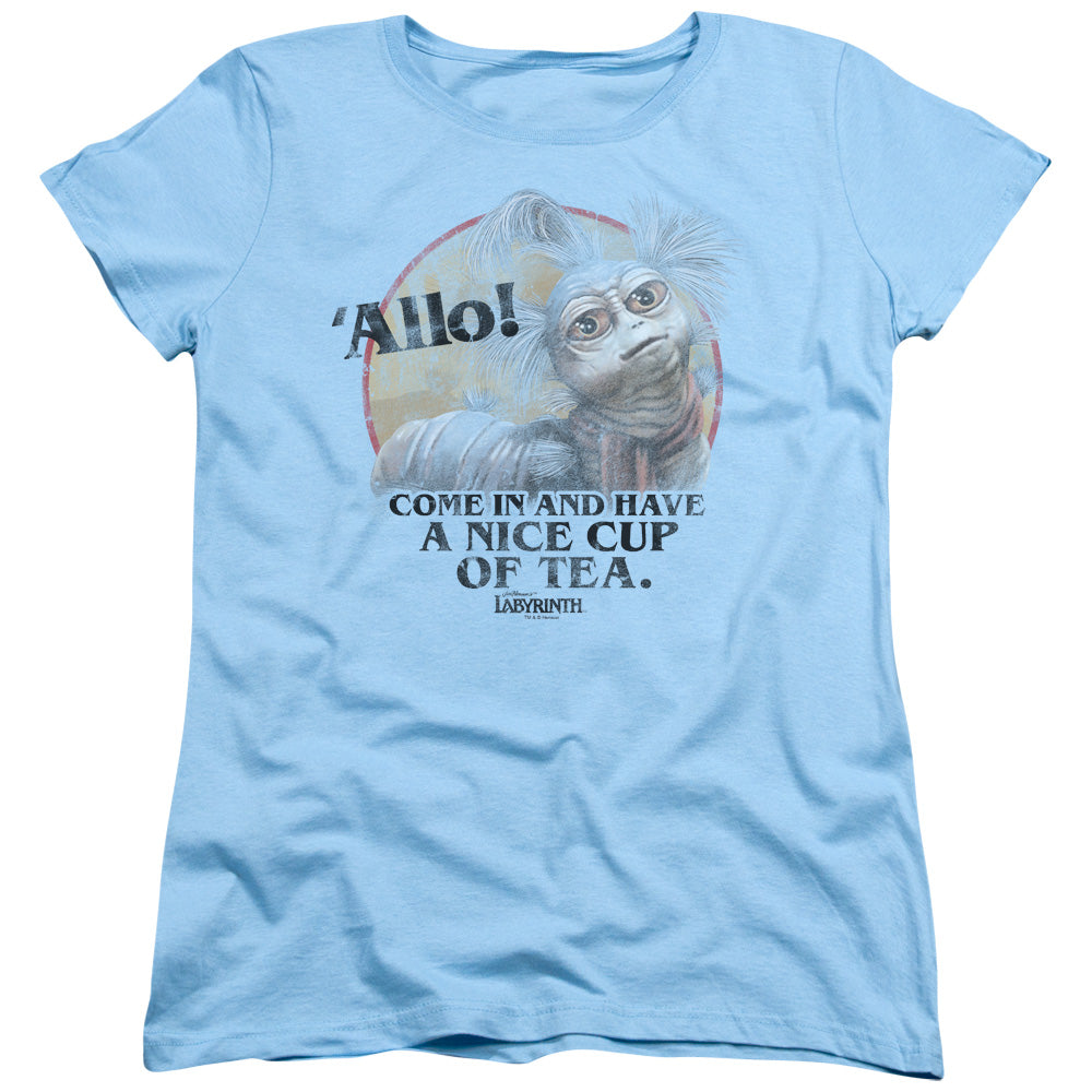 Labyrinth Tea Womens T Shirt Light Blue Officially Licensed