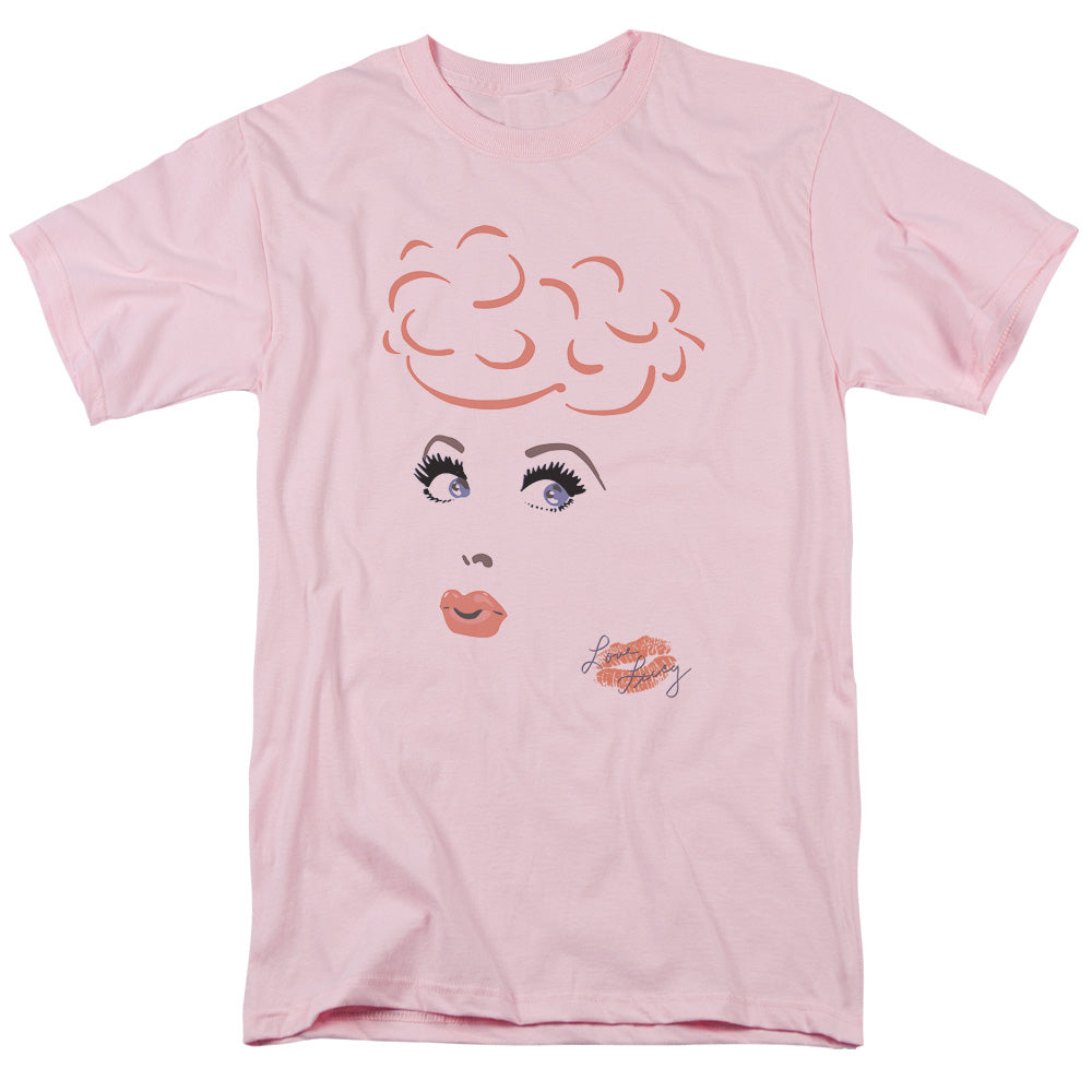 I Love Lucy Eyelashes Mens T Shirt Pink Officially Licensed