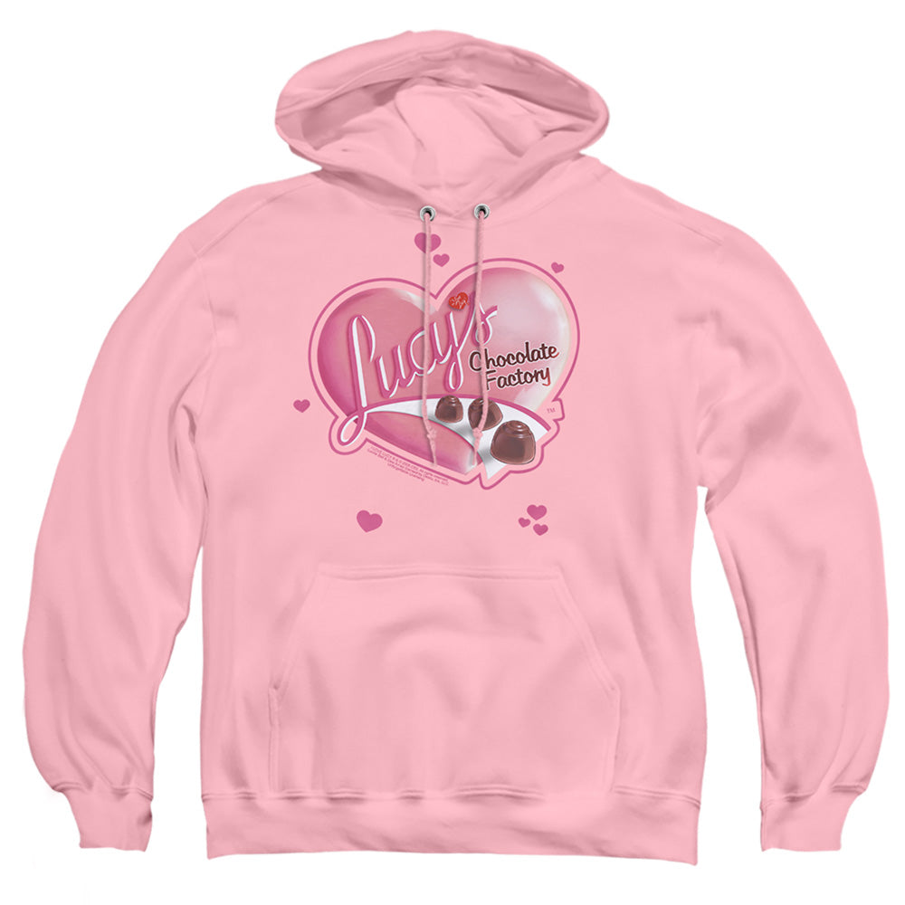 I Love Lucy Chocolate Smudges Mens Hoodie Pink Officially Licensed