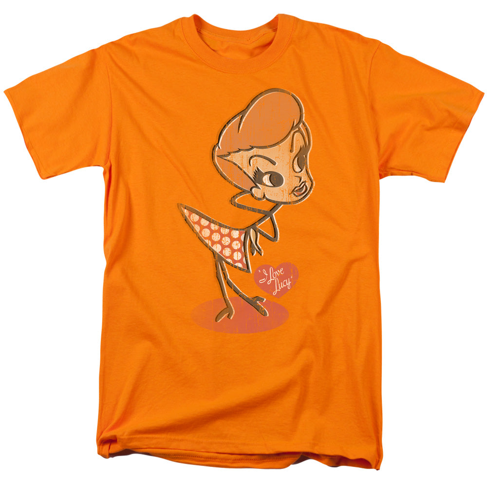 I Love Lucy Vintage Doll Mens T Shirt Orange Officially Licensed