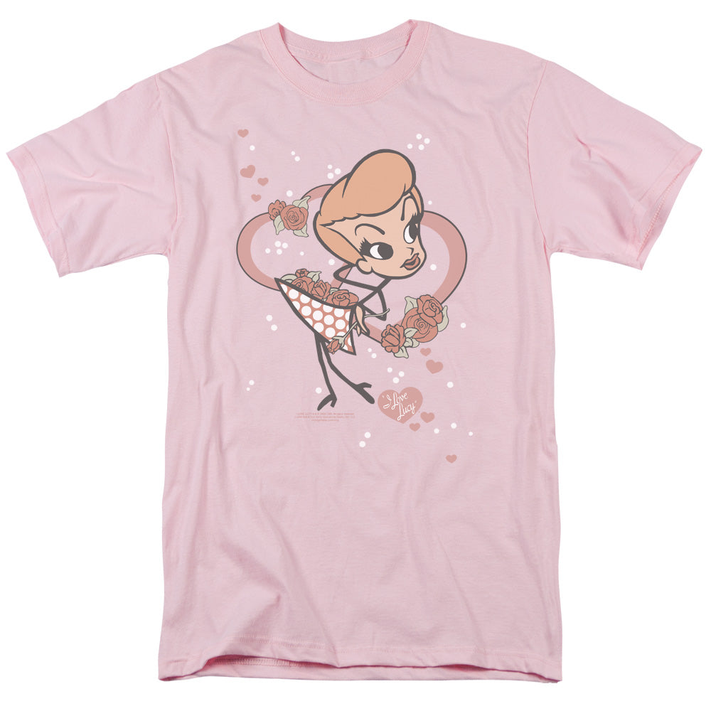 I Love Lucy Fun Girl Mens T Shirt Pink Officially Licensed