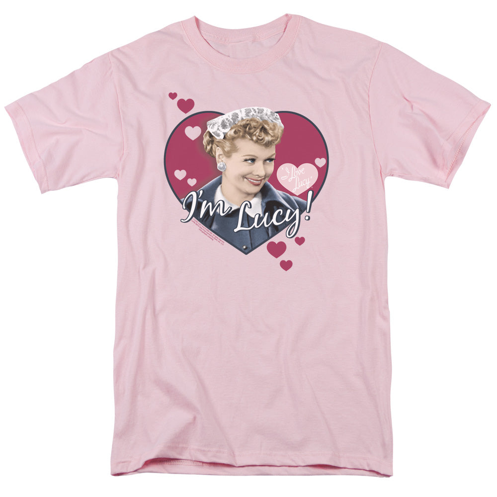 I Love Lucy Im Lucy Mens T Shirt Pink Officially Licensed