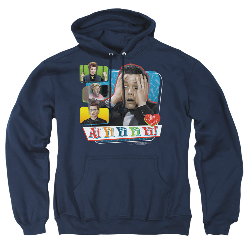 I Love Lucy Ai Yi Yi Yi Yi Mens Hoodie Navy Officially Licensed