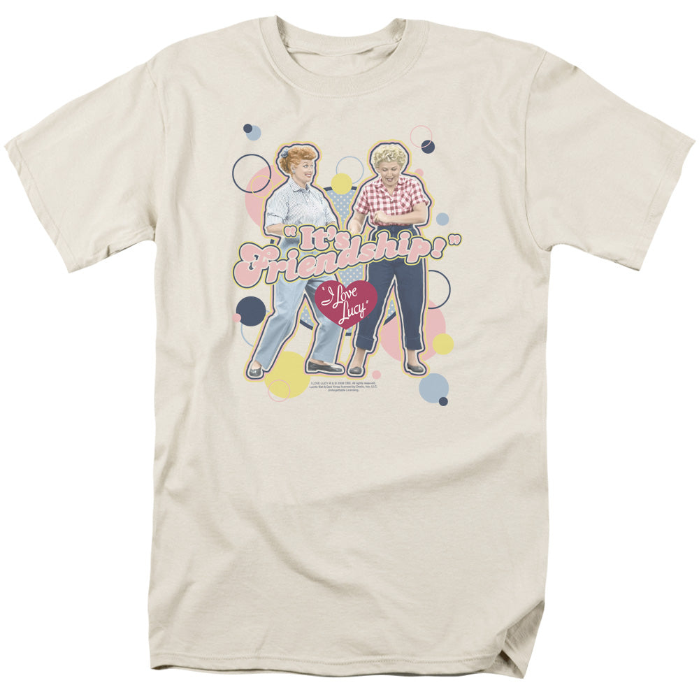 I Love Lucy Its Friendship Mens T Shirt Cream Officially Licensed