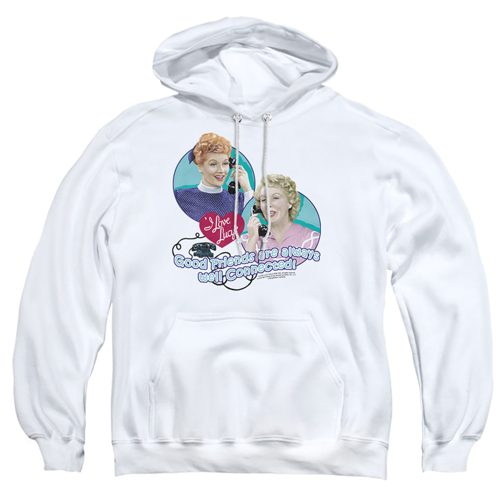 Lucy Always Connected Mens Hoodie White Officially Licensed
