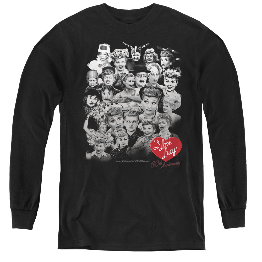 I Love Lucy 60 Years of Fun Long Sleeve Kids Youth T Shirt Black Officially Licensed