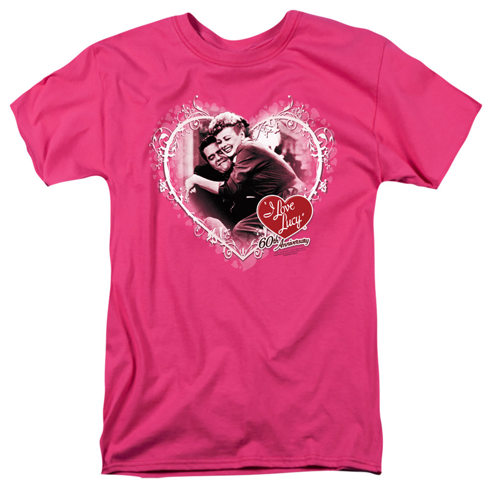 I Love Lucy Happy Anniversary Mens T Shirt Hot Pink Officially Licensed