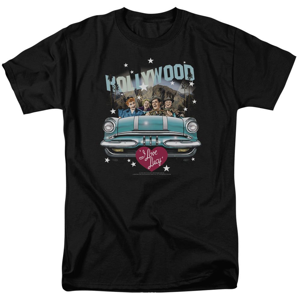I Love Lucy Hollywood Road Trip Mens T Shirt Black Officially Licensed