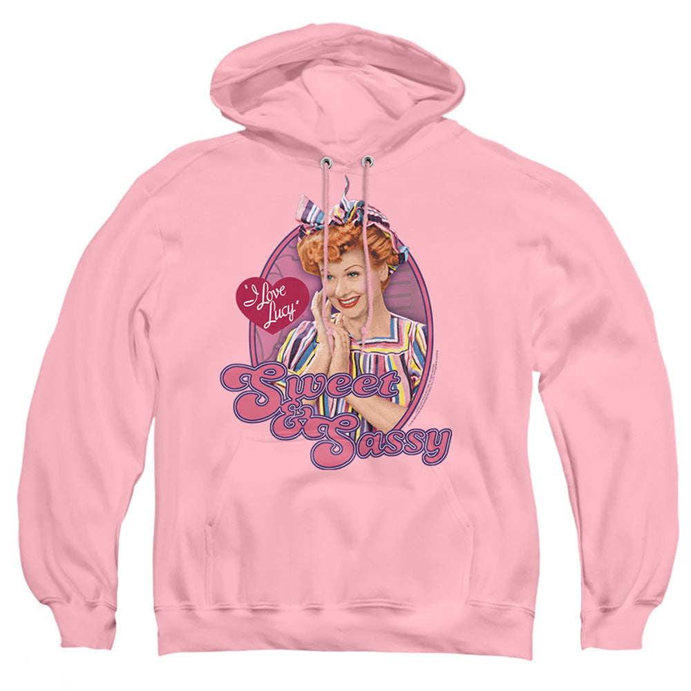 I Love Lucy Sweet & Sassy Mens Hoodie Pink Officially Licensed