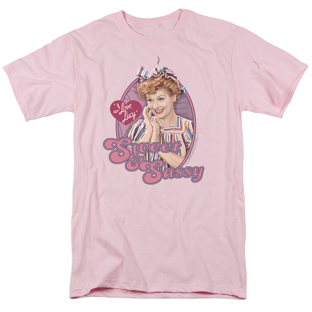 I Love Lucy Sweet & Sassy Mens T Shirt Pink Officially Licensed