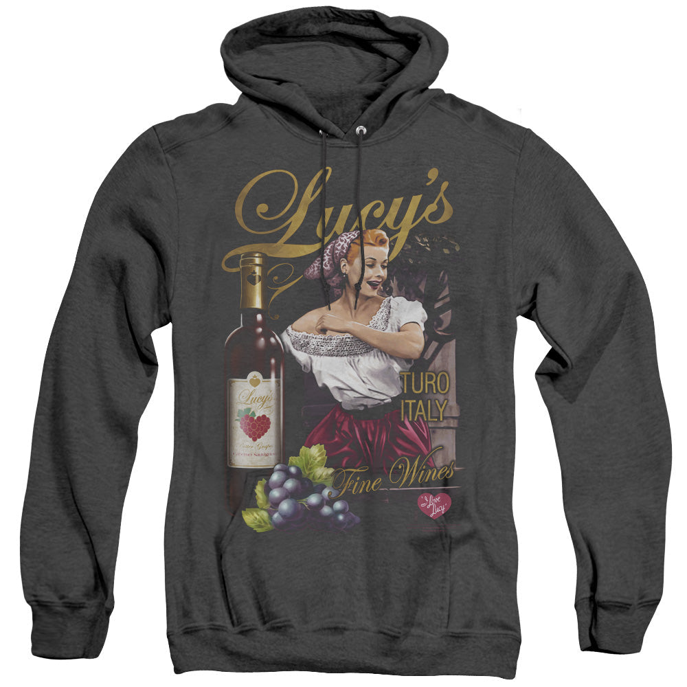 I Love Lucy Bitter Grapes Mens Heather Hoodie Black Officially Licensed
