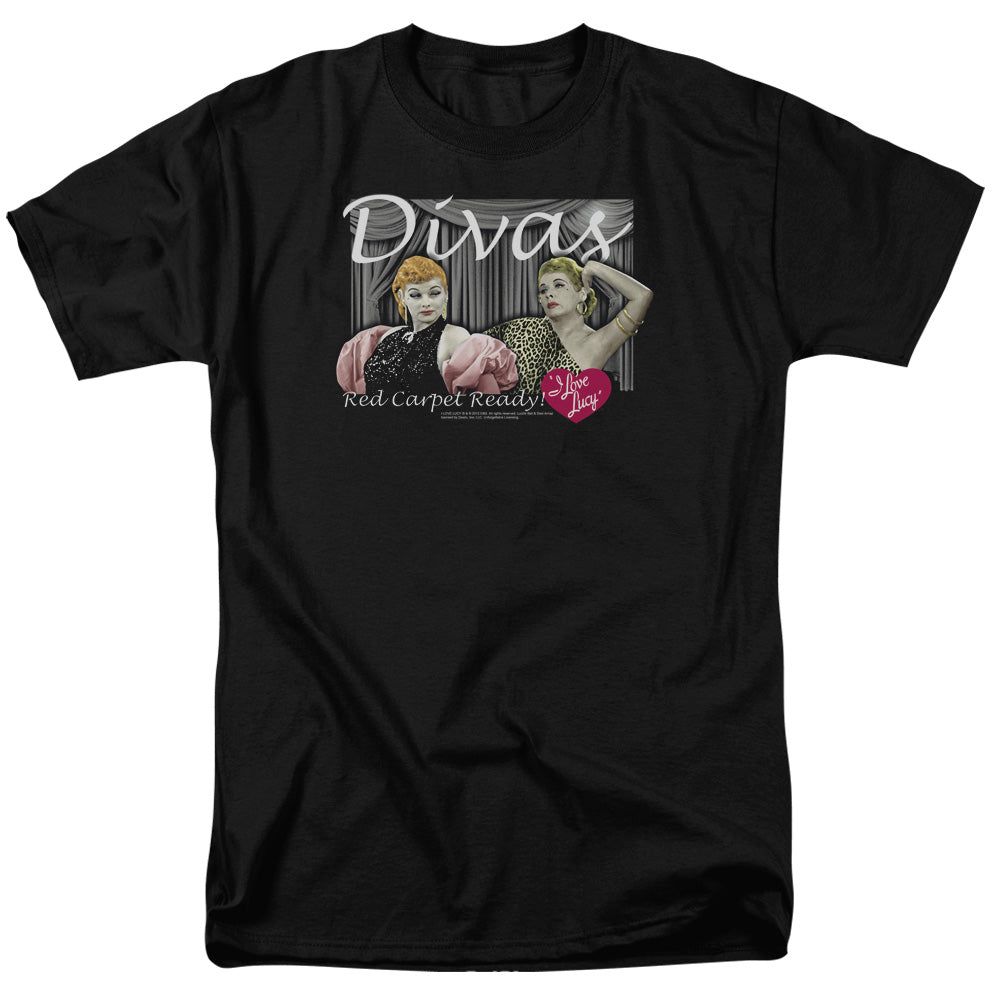 I Love Lucy Divas Mens T Shirt Black Officially Licensed
