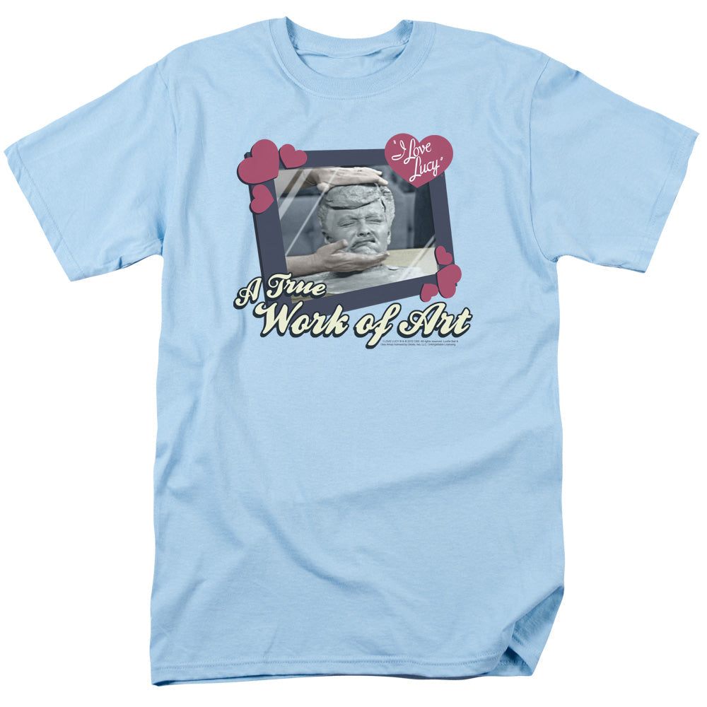 I Love Lucy Work Of Art Mens T Shirt Light Blue Officially Licensed