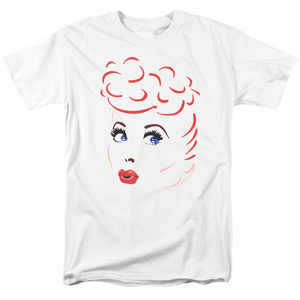 I Love Lucy Lines Face Mens T Shirt White Officially Licensed