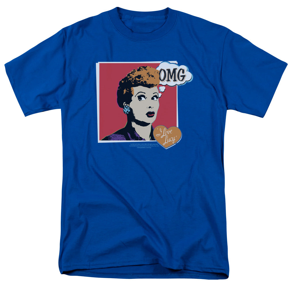 I Love Lucy I Love Worhol Omg Mens T Shirt Royal Blue Officially Licensed