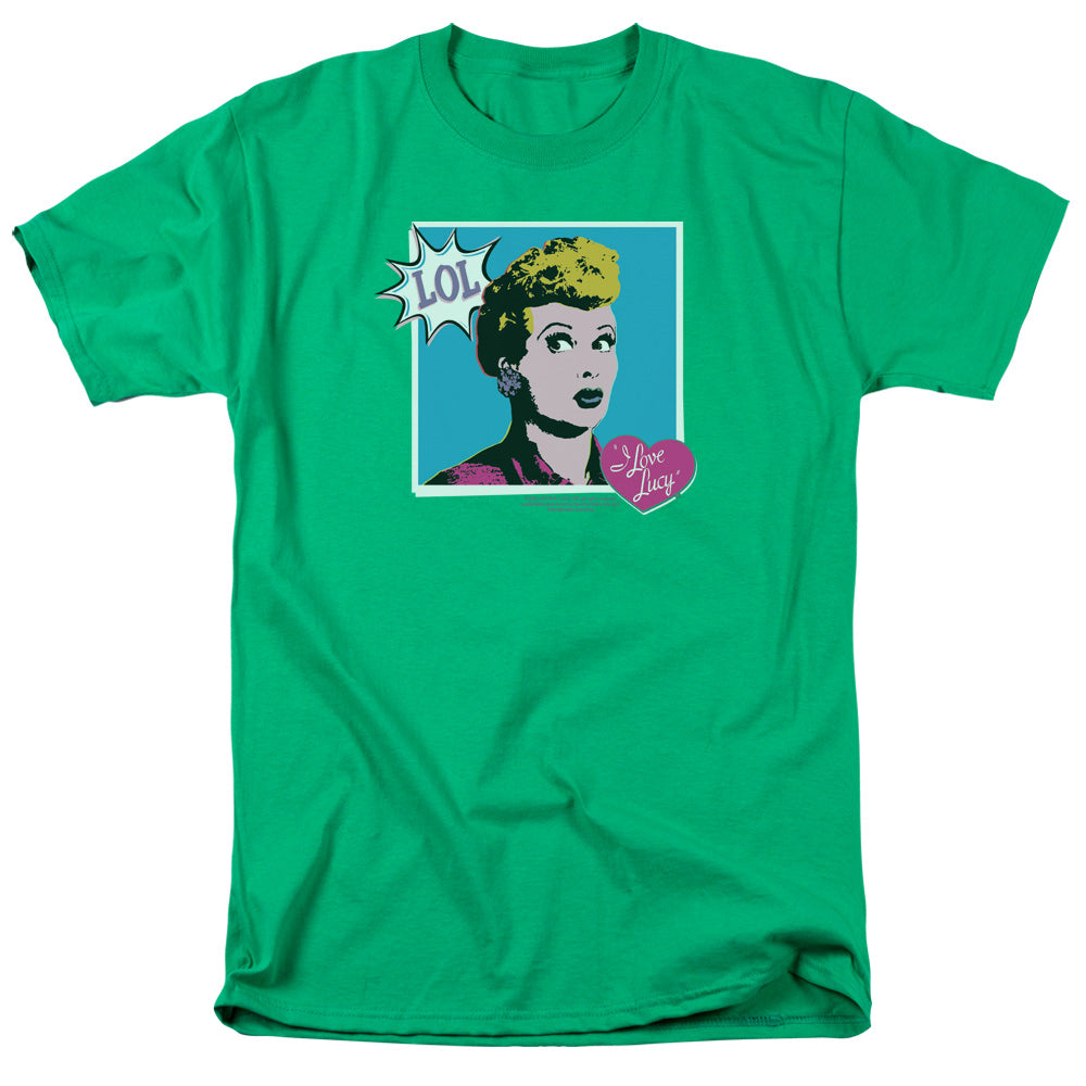 I Love Lucy I Love Worhol Lol Mens T Shirt Kelly Green Officially Licensed
