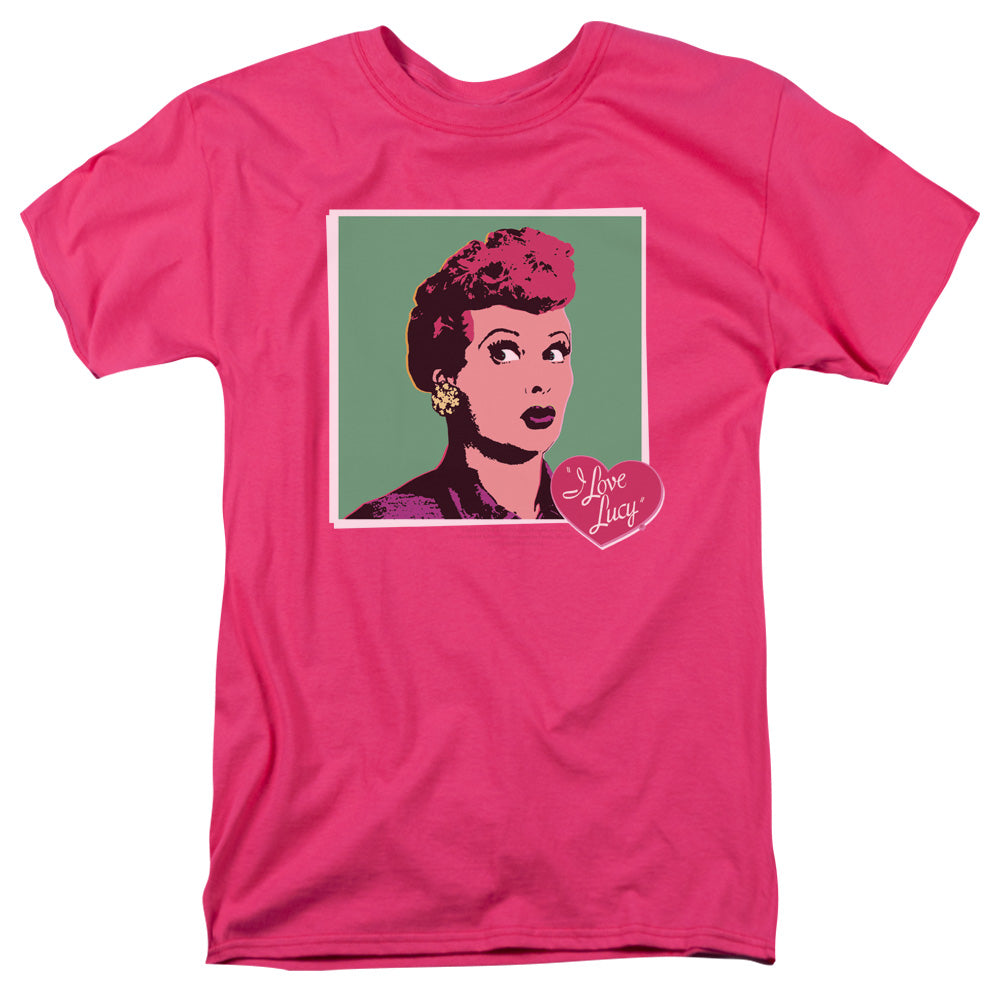 I Love Lucy I Love Worhol Mens T Shirt Hot Pink Officially Licensed