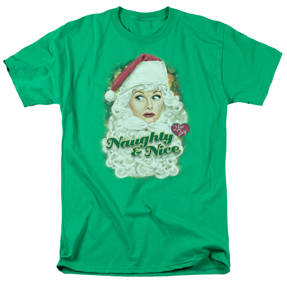 I Love Lucy Santa Mens T Shirt Kelly Green Officially Licensed