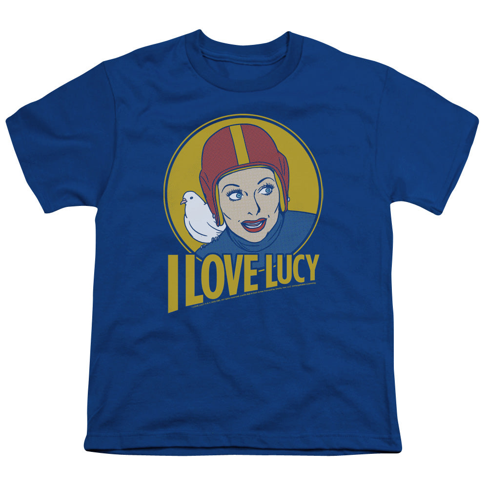 I Love Lucy Lb Super Comic Kids Youth T Shirt Royal Blue Officially Licensed