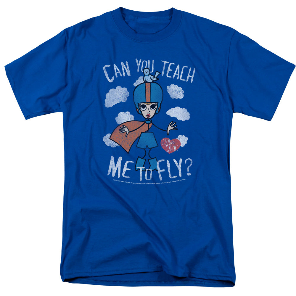 I Love Lucy Fly Mens T Shirt Royal Officially Licensed