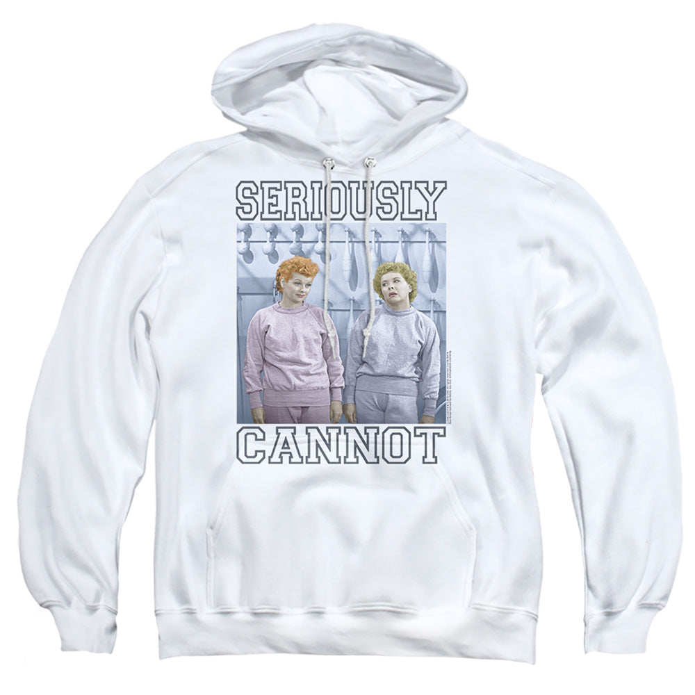 I Love Lucy Seriously Cannot Mens Hoodie White Officially Licensed