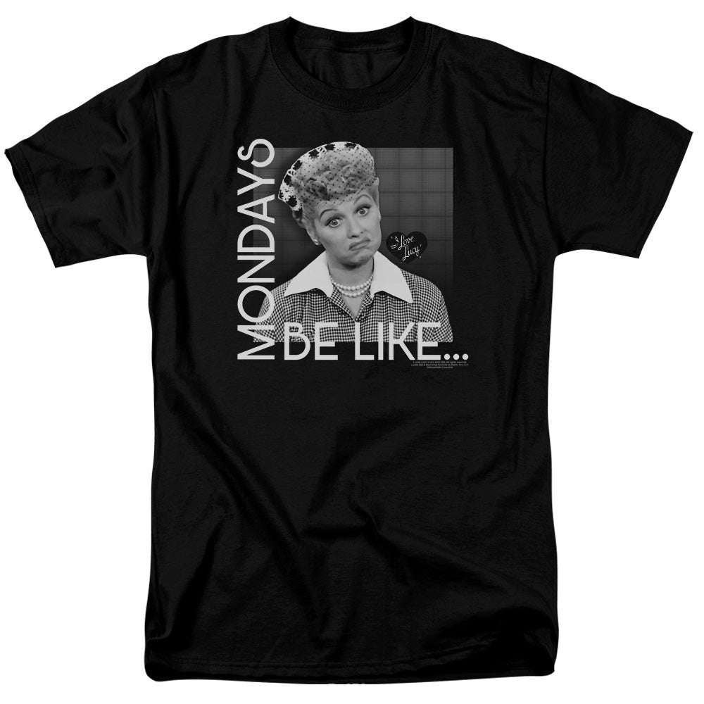 I Love Lucy Mondays Be Like Mens T Shirt Black Officially Licensed