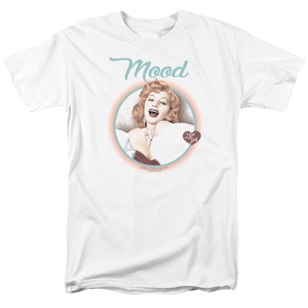 I Love Lucy Mood Mens T Shirt White Officially Licensed