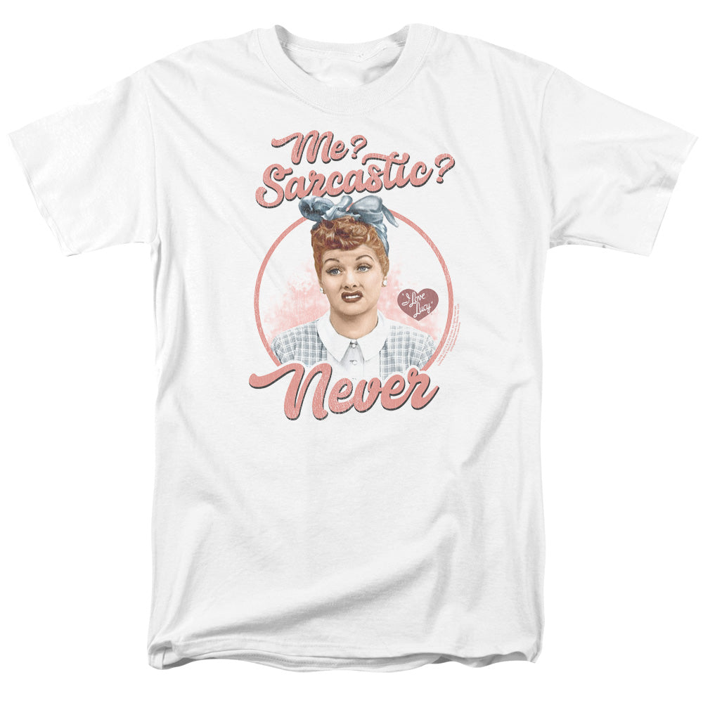 I Love Lucy Sarcastic Mens T Shirt White Officially Licensed